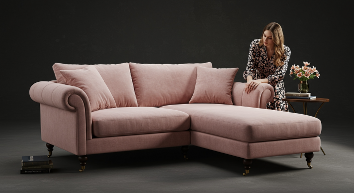 Bank met chaise
