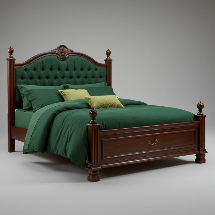 Carved wood bed 1