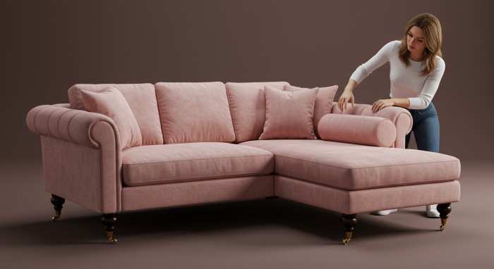Klassieke bank roze