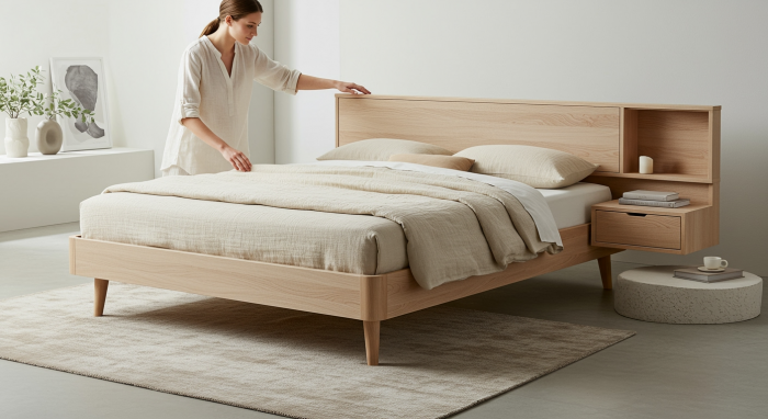 Modern houten bed 1