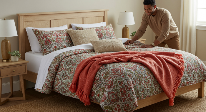 Natuurlijk hout bed