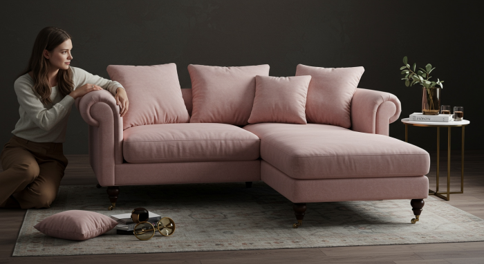 Pluche bank roze