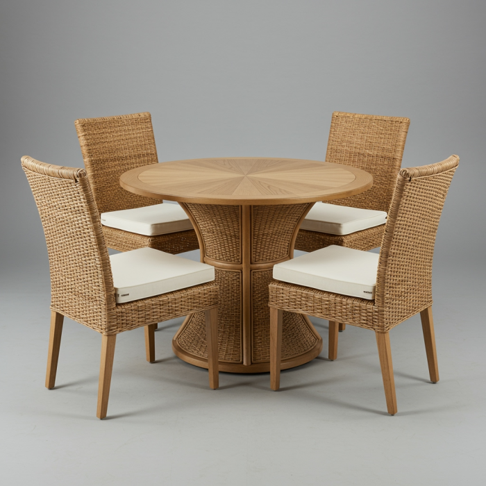 Tafel met 4 stoelen 1