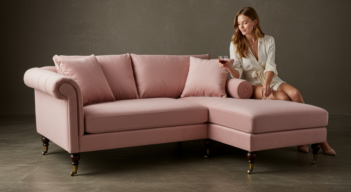 Vintage stijl sofa